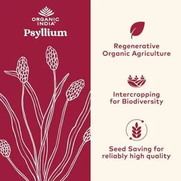 ORGANIC INDIA Psyllium Herbal Powder - Whole Husk Fiber Supplement, Digestion Support, Vegan, Gluten...
