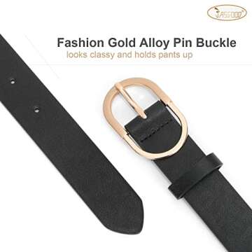 JASGOOD Women's Leather Belts - Stylish & Durable