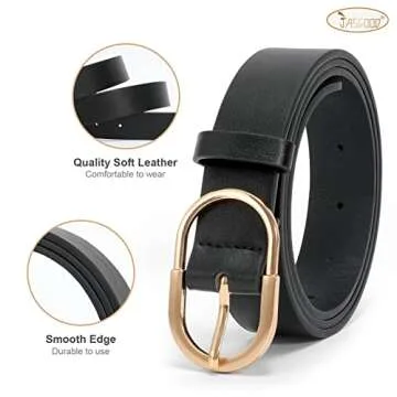 JASGOOD Women's Leather Belts - Stylish & Durable