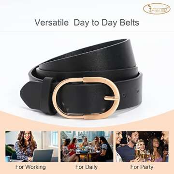 JASGOOD Women's Leather Belts - Stylish & Durable