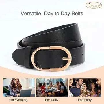 JASGOOD Women's Leather Belts - Stylish & Durable