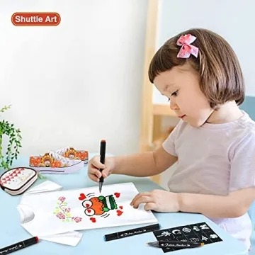 Shuttle Art Fabric Markers - 40 Colors, Dual Tip for Art