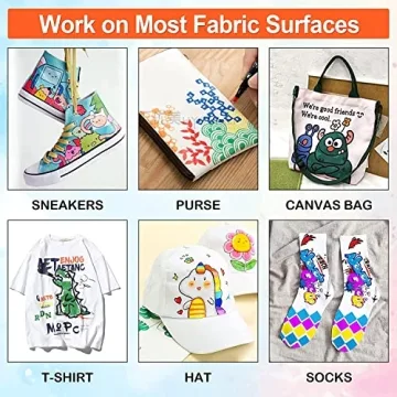 Shuttle Art Fabric Markers - 40 Colors, Dual Tip for Art