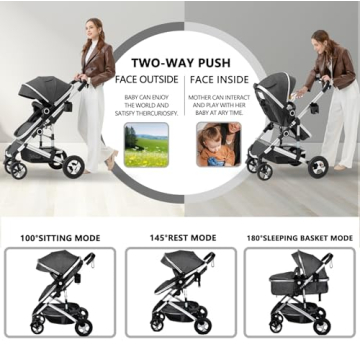 Kinder King 2 in 1 Baby Stroller - Stylish & Convertible