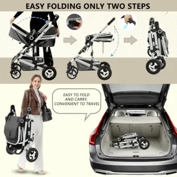 Kinder King 2 in 1 Baby Stroller - Stylish & Convertible