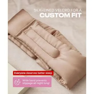 SUNDAYSILKS™ | Adjustable Silk Sleep Mask for Side Sleeper | Cloud-Like Comfort, Weighted for Deep Sleep | Soft Sleep Face Mask for Women & Men, Full Blackout, Cooling Silk Eye Mask for Sleeping