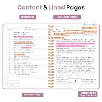 ZOTIA Lined Spiral Journal Notebook for Women, A5 College Ruled Journals for Writing, Hardcover Notebooks for Work, Note taking and Office School Supplies,140 Pages - Purple