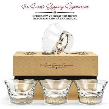 Elegant Crystal Mezcal and Tequila Glasses Set of 4