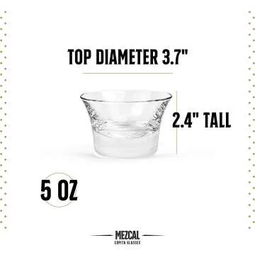 Elegant Crystal Mezcal and Tequila Glasses Set of 4