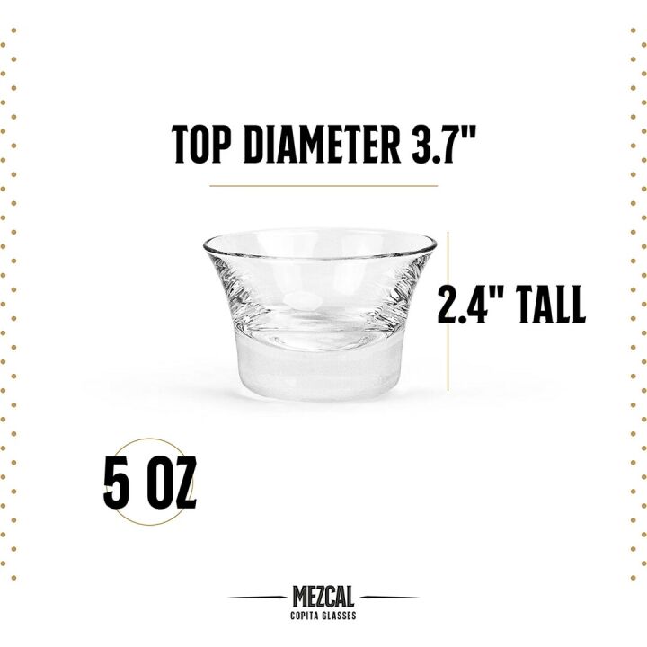 Elegant Crystal Mezcal and Tequila Glasses Set of 4