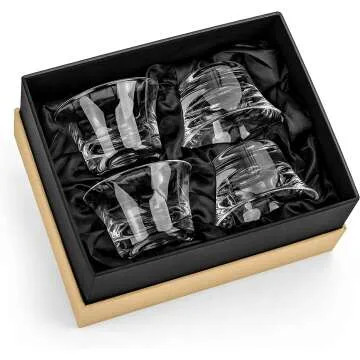 Elegant Crystal Mezcal and Tequila Glasses Set of 4