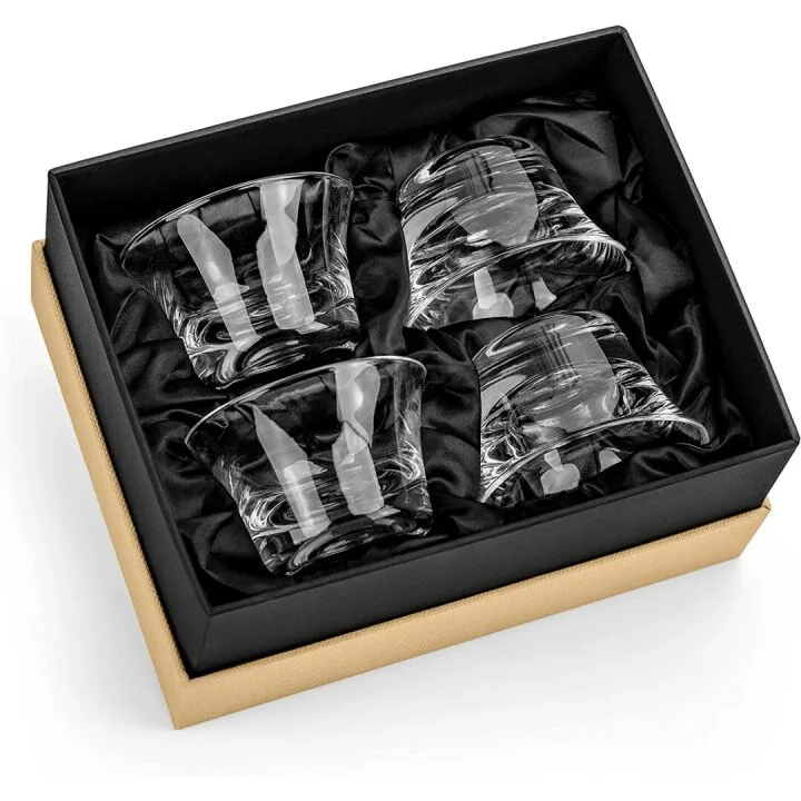 Elegant Crystal Mezcal and Tequila Glasses Set of 4