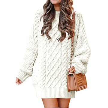 Oversized Cable Knit Sweater Dress for All Occasions