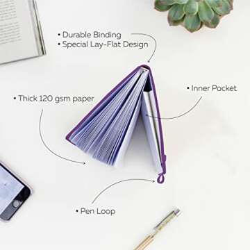 Clever Fox Dotted Notebook with Premium Features - Purple