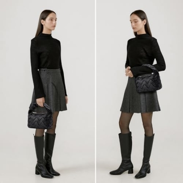 Chic Woven Hobo Bag for Women - Stylish Vegan Leather Purse