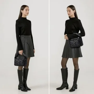 Chic Woven Hobo Bag for Women - Stylish Vegan Leather Purse