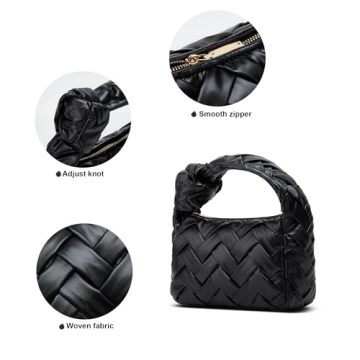 Chic Woven Hobo Bag for Women - Stylish Vegan Leather Purse