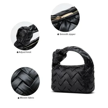 Chic Woven Hobo Bag for Women - Stylish Vegan Leather Purse