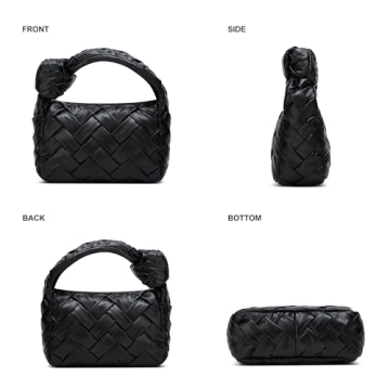 Chic Woven Hobo Bag for Women - Stylish Vegan Leather Purse