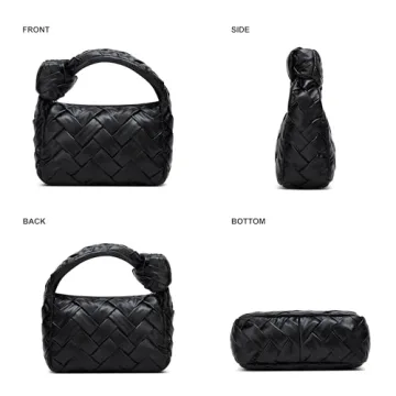 Chic Woven Hobo Bag for Women - Stylish Vegan Leather Purse