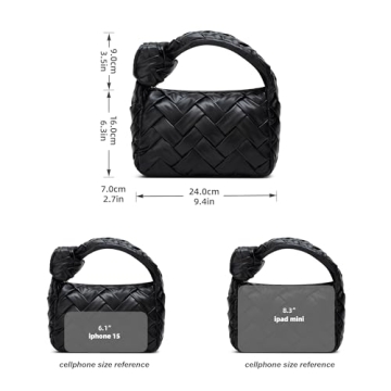 Chic Woven Hobo Bag for Women - Stylish Vegan Leather Purse