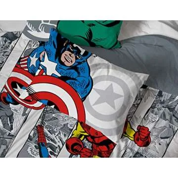 Jay Franco Avengers Queen Sheet Set - Super Soft Kids Bedding