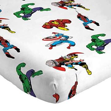 Jay Franco Avengers Queen Sheet Set - Super Soft Kids Bedding