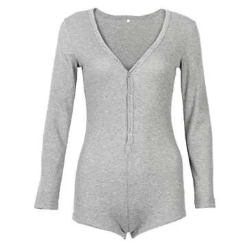 Roselux Women's Deep V Neck Bodysuit for Curvy Girls