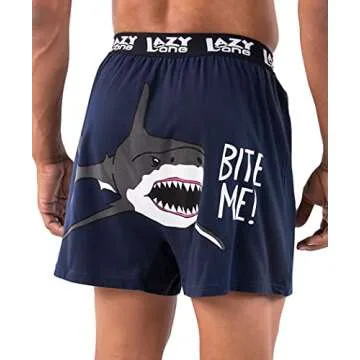 Lazy One Funny Shark Boxers - Hilarious Comfortable Underwear
