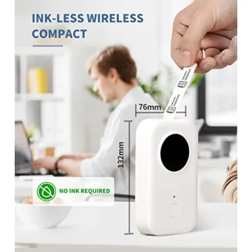 Phomemo D30 Label Maker, Bluetooth Wireless Mini Pocket Smartphone Label Maker Machine, Direct Thermal Printer Rechargeable Labeler for Home Office Labeler, Works with Tablet, Phones