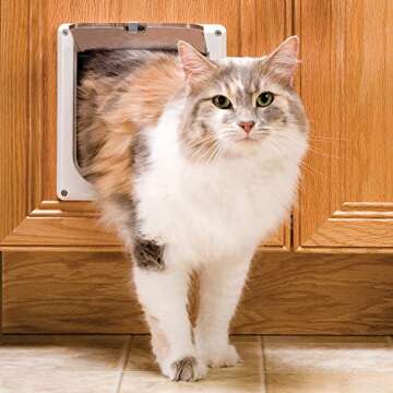 PetSafe Interior Cat Door: 2-Way Locking, Indoor Pet Door Flap - Tinted Privacy Door for Cat Litter ...
