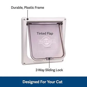 PetSafe Interior Cat Door: 2-Way Locking, Indoor Pet Door Flap - Tinted Privacy Door for Cat Litter Box or Pet Feeder, Built-In Door Lock, Durable Door Frame, DIY Easy Install, Hardware Kit Included