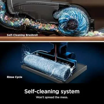 Shark Wet Dry Vacuum Mop All-in-One Cordless Hardfloor Cleaner, HydroVac MessMaster, 3-in-1 Self-Cleaning System, Strong Suction with 2 Brushrolls & 2 Solutions, for Hard Floors & Area Rugs, AW261