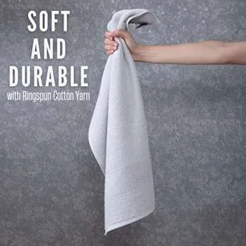 Soft & Fluffy Turkish Hand Towels - 4 Pack - Light Grey