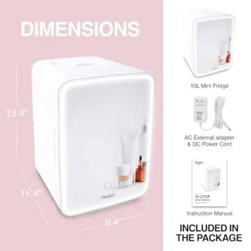 Cooluli Glow 10L Mini Skincare Fridge with LED Light