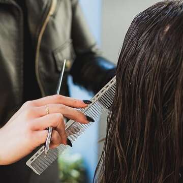 Hair Styling Comb,2PCS Metal Combs For Hair Women,Space Aluminum Stainless Steel Anti-static Sparse Haircut Comb Beauty Tool (Silvery)