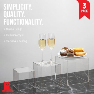 Stylish Acrylic Riser Cube Displays for Events and Decor