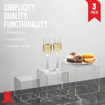 Stylish Acrylic Riser Cube Displays for Events and Decor