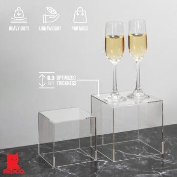 Stylish Acrylic Riser Cube Displays for Events and Decor
