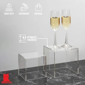 Stylish Acrylic Riser Cube Displays for Events and Decor