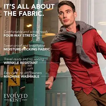 Untucked Shirts for Men Long Sleeve - Dry Fit Untuck Casual Shirt - Slim Fit Black