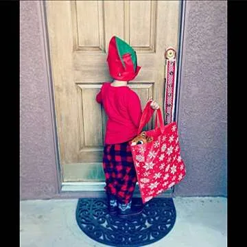 Funiverse 12 Pack Adult Christmas Elf Hats with Jingle Bells