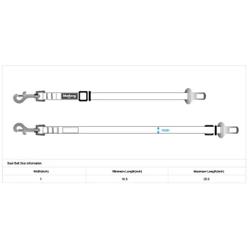 Blueberry Pet Dog Seat Belt - Stylish & Durable Travel Safety