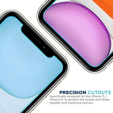 Tech Armor Privacy Ballistic Glass Screen Protector Designed for New Apple iPhone 11 and iPhone Xr 6.1 Inch 1 Pack 2019 Tempered Glass