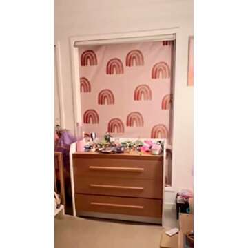 Mahalo Eco Blinds Blackout Blinds with Adhesive Hook and Loop, Earthy Rainbows, 47.2” x 78.7” - Eco-Friendly Bio Plastic, Cut to Size Black Out Shade for Bedrooms, Kids Rooms, Nurseries