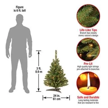 Kincaid Spruce Pre-Lit Mini Christmas Tree - National Tree Company