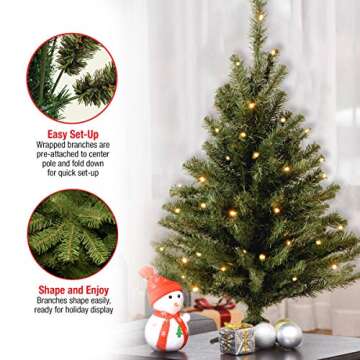 Kincaid Spruce Pre-Lit Mini Christmas Tree - National Tree Company