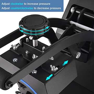 PNKKODW Hat Press Digital Baseball Cap Heat Press Machine 6x3.5 Inch Clamshell Design Curved Element Cap Sublimation Transfer Press with LCD Timer and Temperature Control, Rigid Steel Frame,Black