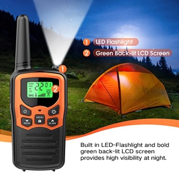 MOICO Long Range Walkie Talkies for Hiking & Camping