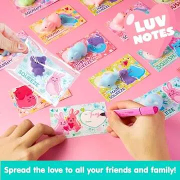 JOYIN 28 Pcs Gift Cards with Animal Mochi Squishy Toy, Kawaii Mochi with Cards, Stress Relief Fidget Toy for Kids Classroom Exchange Prizes, Party Favor